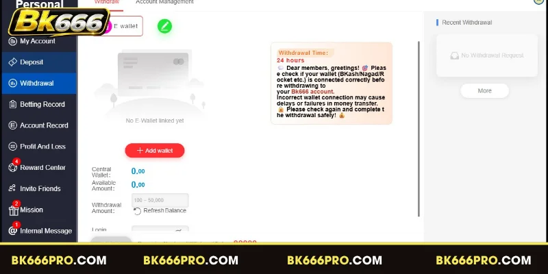 Conditions for successful BK666 withdrawal
