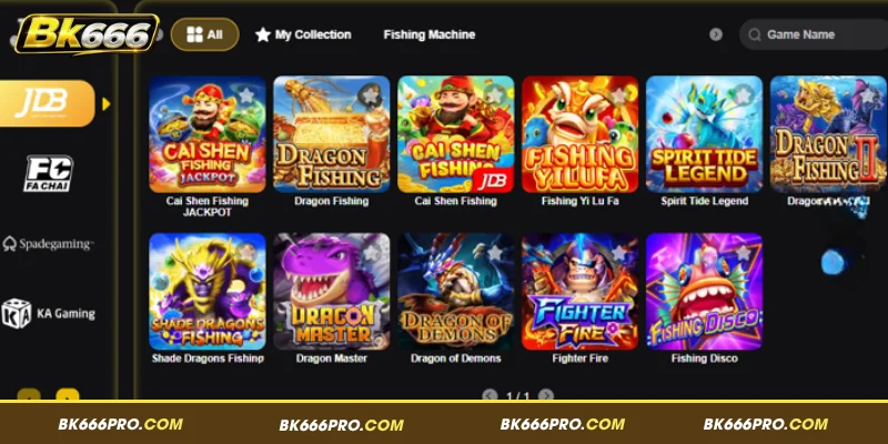 Hot and outstanding fishing game titles at BK666